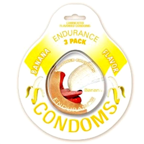 Endurance Condoms - Banana - 3 Pack HTP2090 Endurance Condoms - Banana - 3 Pack HTP2090