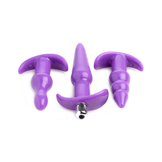4 Pc Vibrating Anal Plug Set - Purple TV-AF832PUR 4 Pc Vibrating Anal Plug Set - Purple TV-AF832PUR