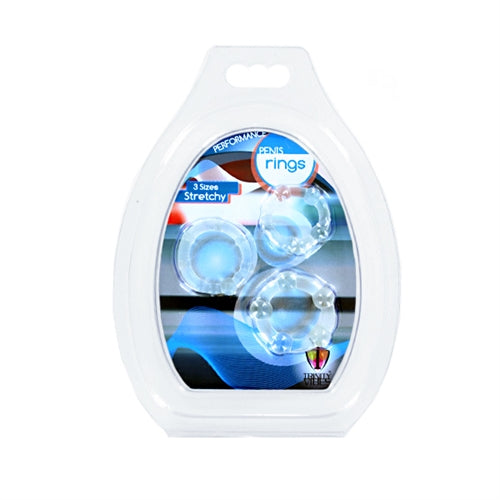Performance Penis Ring Set of 3 - Clear TV-AA597 Performance Penis Ring Set of 3 - Clear TV-AA597