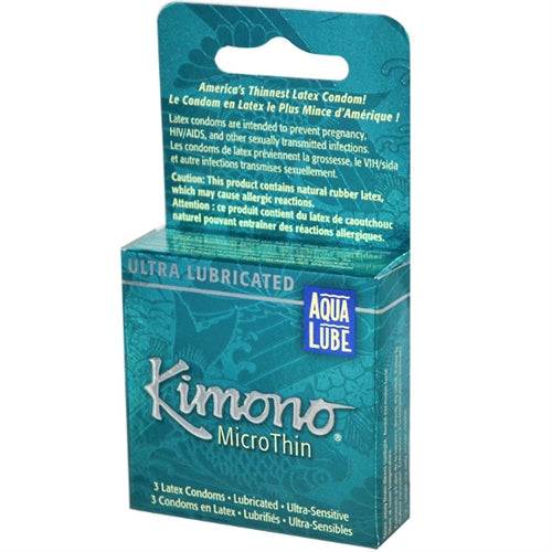 Kimono Microthin Plus Aqua Lube - 3 Pack KM06003 Kimono Microthin Plus Aqua Lube - 3 Pack KM06003
