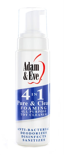 Adam and Eve 4 in 1 Pure and Clean Foaming Toy  Cleaner 8 Oz AE-LQ-5683-2 Adam and Eve 4 in 1 Pure and Clean Foaming Toy  Cleaner 8 Oz AE-LQ-5683-2