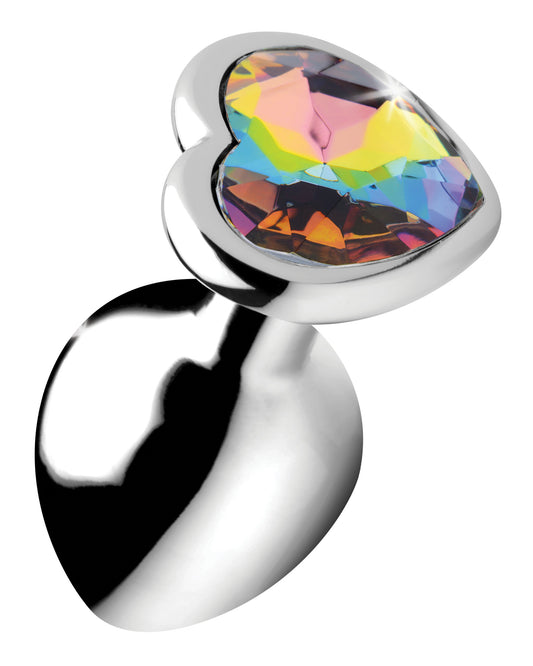 Rainbow Prism Heart Anal Plug - Medium BTYS-AG374-MED Rainbow Prism Heart Anal Plug - Medium BTYS-AG374-MED