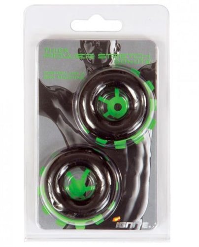 Thick Power Stretch Donuts - 2 Pack - Black SI-95112 Thick Power Stretch Donuts - 2 Pack - Black SI-95112