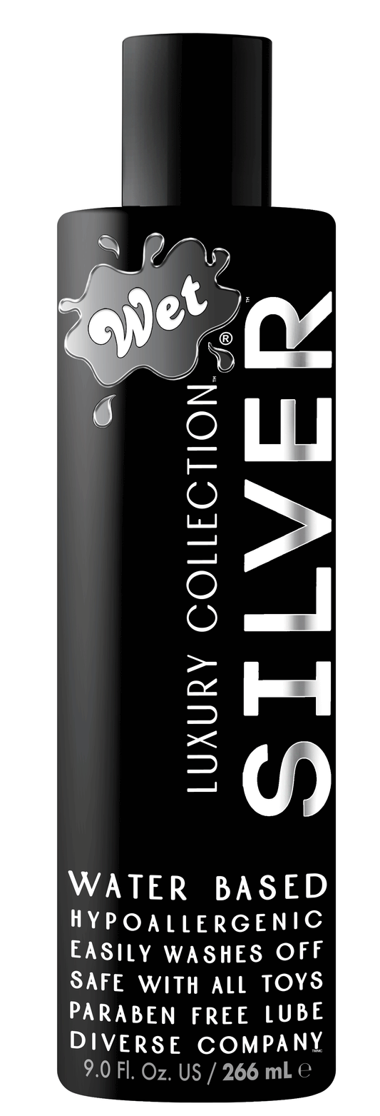 Wet Silver Luxury Water Based Lubricant -  9 Fl. Oz. WT27114 Wet Silver Luxury Water Based Lubricant -  9 Fl. Oz. WT27114