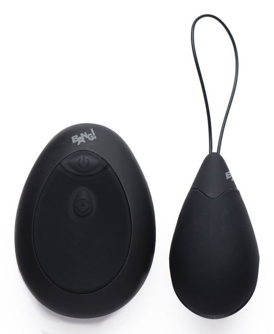 Bang - 10x Silicone Vibrating Egg - Black BNG-AG462-BLK Bang - 10x Silicone Vibrating Egg - Black BNG-AG462-BLK