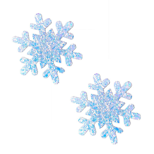 Super Sparkle White Chunky Glitter Snowflake  Nipple Cover Pasties NN-SSW-SF-NS Super Sparkle White Chunky Glitter Snowflake  Nipple Cover Pasties NN-SSW-SF-NS