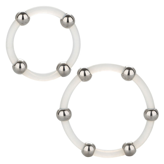 Steel Beaded Silicone Ring Set SE1437302 Steel Beaded Silicone Ring Set SE1437302