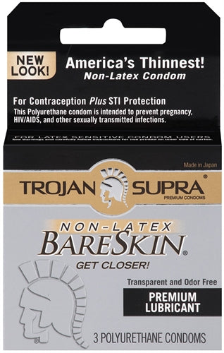 Trojan Supra Bareskin Polyurethane - 3 Pack TJ90220 Trojan Supra Bareskin Polyurethane - 3 Pack TJ90220