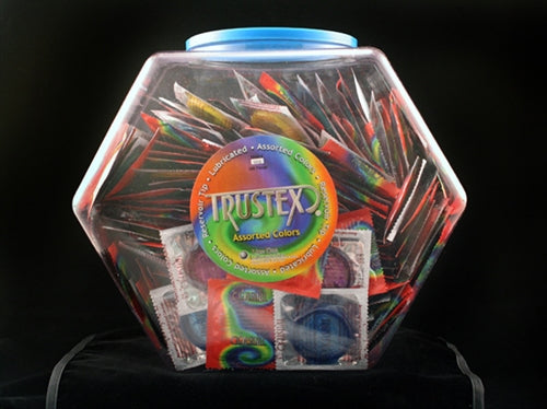 Trustex Assorted Colors Lubricated Condoms - 288 Piece Fishbowl AL-1010D Trustex Assorted Colors Lubricated Condoms - 288 Piece Fishbowl AL-1010D