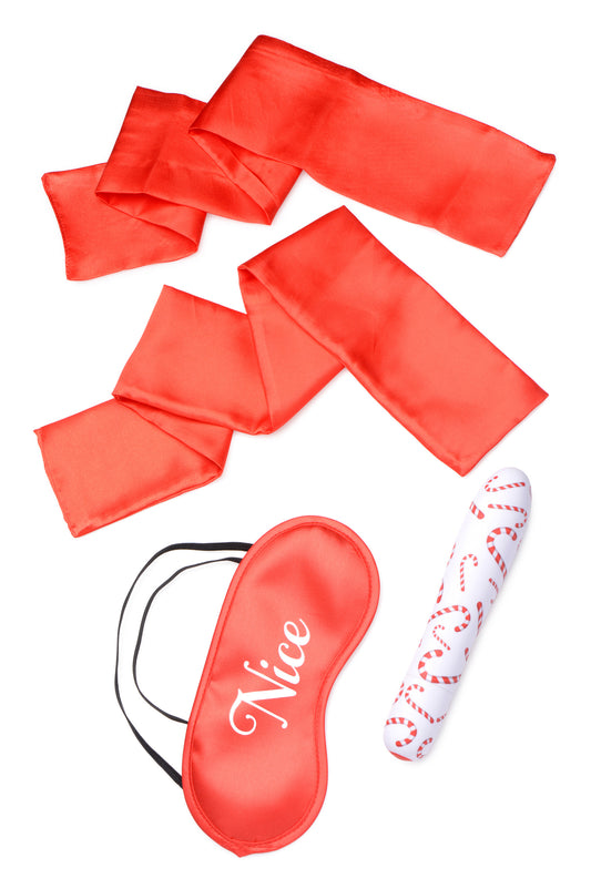 Bang - Naughty Holiday Kit - Wrist Ties XL Bullet  and Blindfold BNG-AG581 Bang - Naughty Holiday Kit - Wrist Ties XL Bullet  and Blindfold BNG-AG581