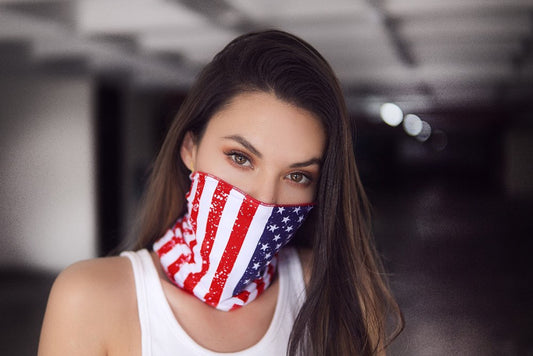 Face/ Neck Bandana - Usa Print - One Size GE-252-USA-OS Face/ Neck Bandana - Usa Print - One Size GE-252-USA-OS