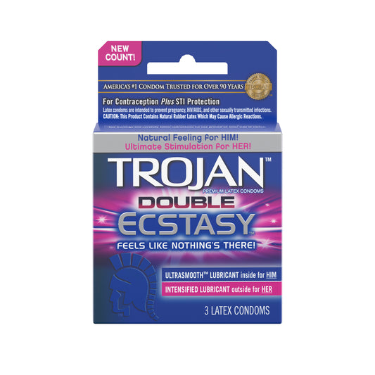 Trojan Double Ecstasy - 3 Pack TJ01961 Trojan Double Ecstasy - 3 Pack TJ01961
