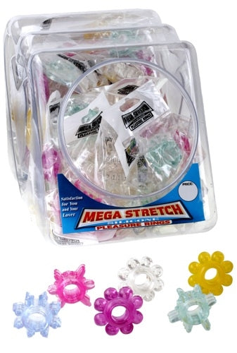Mega Stretch Silicone Pleasure Rings - 72 Piece Fishbowl PD2219-99D Mega Stretch Silicone Pleasure Rings - 72 Piece Fishbowl PD2219-99D