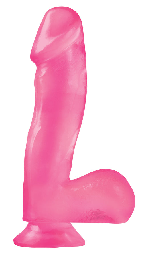 Basix Rubber Works - 6.5 Inch Dong With Suction Cup - Pink PD4220-11 Basix Rubber Works - 6.5 Inch Dong With Suction Cup - Pink PD4220-11