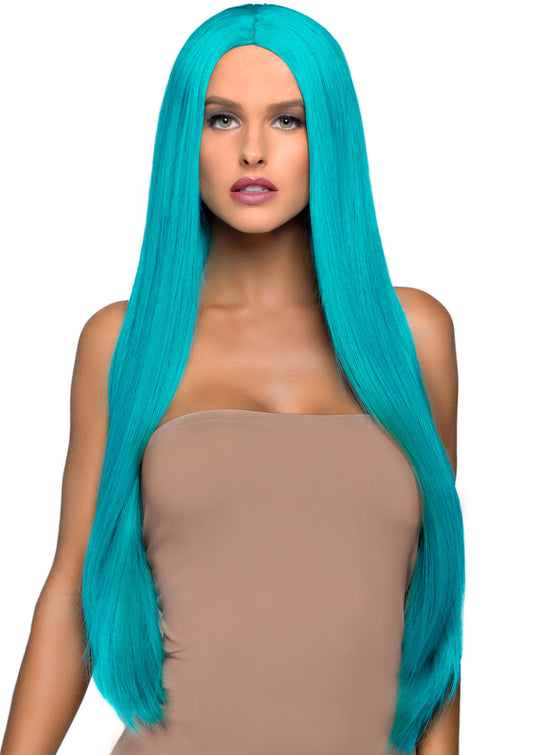 33 Inch Long Straight Center Part Wig - Turquoise LA-A2864TURQ 33 Inch Long Straight Center Part Wig - Turquoise LA-A2864TURQ