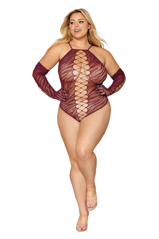 Teddy and Gloves - Queen Size - Burgundy DG-12809BURQ Teddy and Gloves - Queen Size - Burgundy DG-12809BURQ