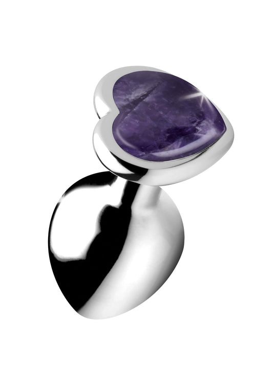 Amethyst Heart Anal Plug - Medium BTYS-AG750-MED Amethyst Heart Anal Plug - Medium BTYS-AG750-MED