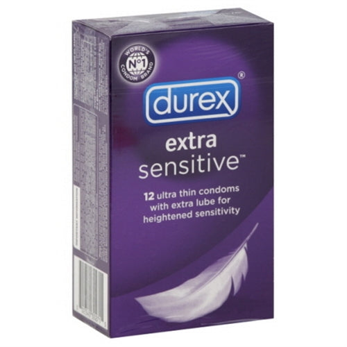 Durex Extra Sensitive Condoms Lubricated - 12 Pack New Item Number 30271 PM130 Durex Extra Sensitive Condoms Lubricated - 12 Pack New Item Number 30271 PM130