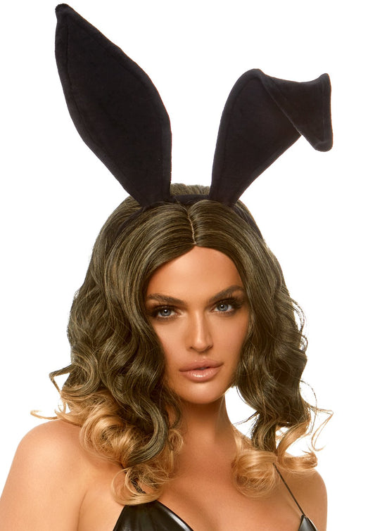 Bendable Velvet Bunny Rabbit Ear Headband - Black LA-A2868 Bendable Velvet Bunny Rabbit Ear Headband - Black LA-A2868