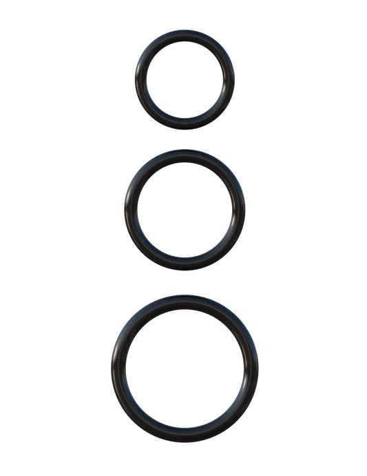 Fantasy C-Ringz Silicone Ring Stamina Set - Black PD5912-23 Fantasy C-Ringz Silicone Ring Stamina Set - Black PD5912-23