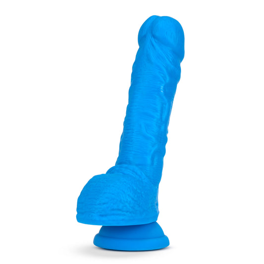Neo Elite - 9 Inch Silicone Dual Density Cock With Balls - Blue BL-75802 Neo Elite - 9 Inch Silicone Dual Density Cock With Balls - Blue BL-75802