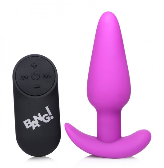 21x Silicone Butt Plug With Remote - Purple BNG-AG563-PUR 21x Silicone Butt Plug With Remote - Purple BNG-AG563-PUR