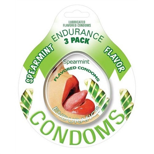 Endurance Condoms - Spearmint - 3 Pack HTP2089 Endurance Condoms - Spearmint - 3 Pack HTP2089