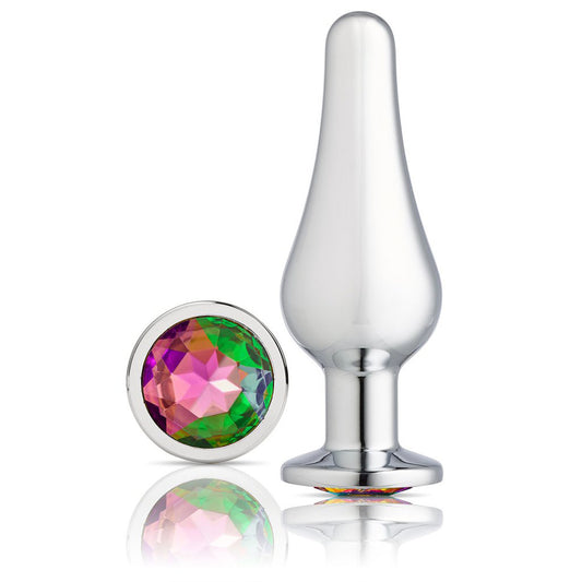 Cloud 9 Novelties Gems Silver Chrome Tall Plug - Medium WTC307 Cloud 9 Novelties Gems Silver Chrome Tall Plug - Medium WTC307