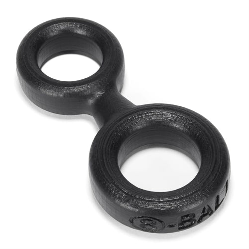 8-Ball Cockring With Attached Ball Ring  Oxballs - Black OX-1076-BLK 8-Ball Cockring With Attached Ball Ring  Oxballs - Black OX-1076-BLK