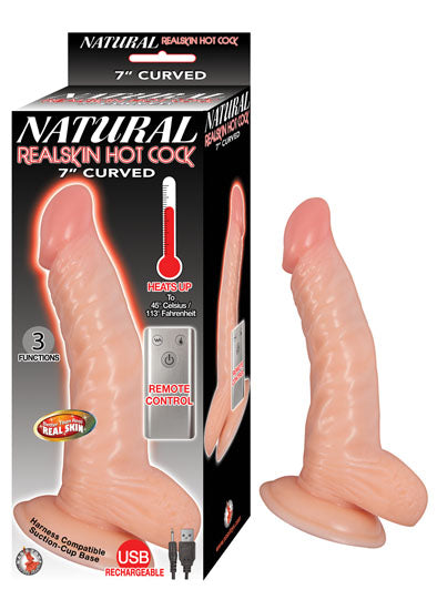 Natural Realskin Hot Cock Curved 7 Inch - Flesh NW2891-1 Natural Realskin Hot Cock Curved 7 Inch - Flesh NW2891-1