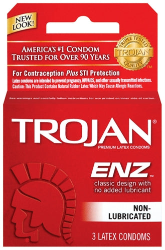 Trojan Enz Non-Lubricated Condoms - 3 Pack TJ92050 Trojan Enz Non-Lubricated Condoms - 3 Pack TJ92050