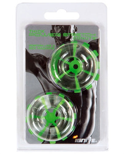 Thick Power Stretch Donuts -  2 Pack - Clear SI-95113 Thick Power Stretch Donuts -  2 Pack - Clear SI-95113