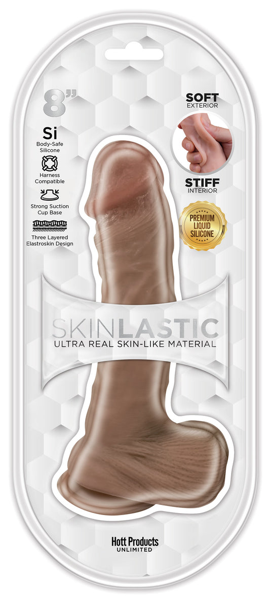 Skinsations - Skinlastic - Sliding Skin Dildo   - 8-Inch With Suction Base HP3369 Skinsations - Skinlastic - Sliding Skin Dildo   - 8-Inch With Suction Base HP3369