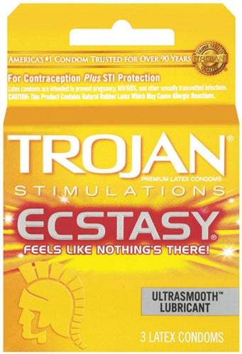 Trojan Ultra Ribbed Ecstasy - 3 Pack TJ94721 Trojan Ultra Ribbed Ecstasy - 3 Pack TJ94721