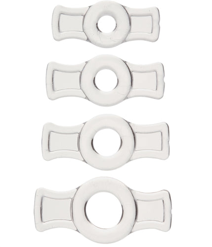 Titanmen Tools Cock Ring Set - Clear DJ3503-07 Titanmen Tools Cock Ring Set - Clear DJ3503-07