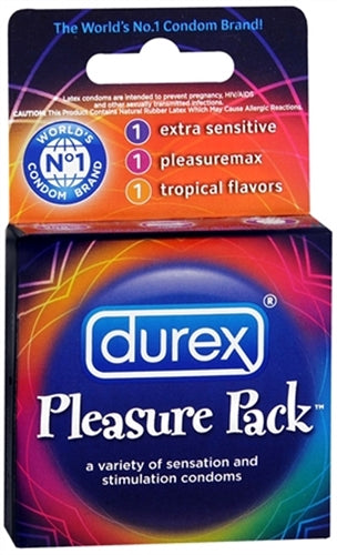 Durex Pleasure Pack - 3 Pack PM30042 Durex Pleasure Pack - 3 Pack PM30042