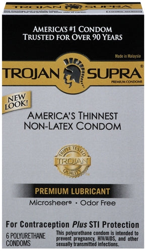 Trojan Supra Bareskin Non-Latex - 6 Pack TJ90242 Trojan Supra Bareskin Non-Latex - 6 Pack TJ90242