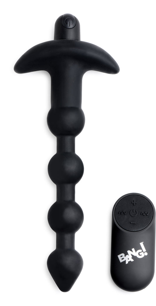 Bang - Vibrating Silicone Anal Beads and Remote Black BNG-AG614-BLK Bang - Vibrating Silicone Anal Beads and Remote Black BNG-AG614-BLK