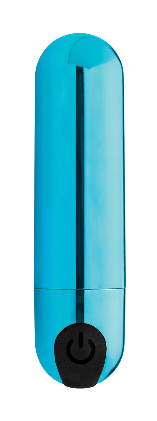 10x Rechargeable Vibrating Metallic Bullet - Blue BNG-AG656-BLU 10x Rechargeable Vibrating Metallic Bullet - Blue BNG-AG656-BLU