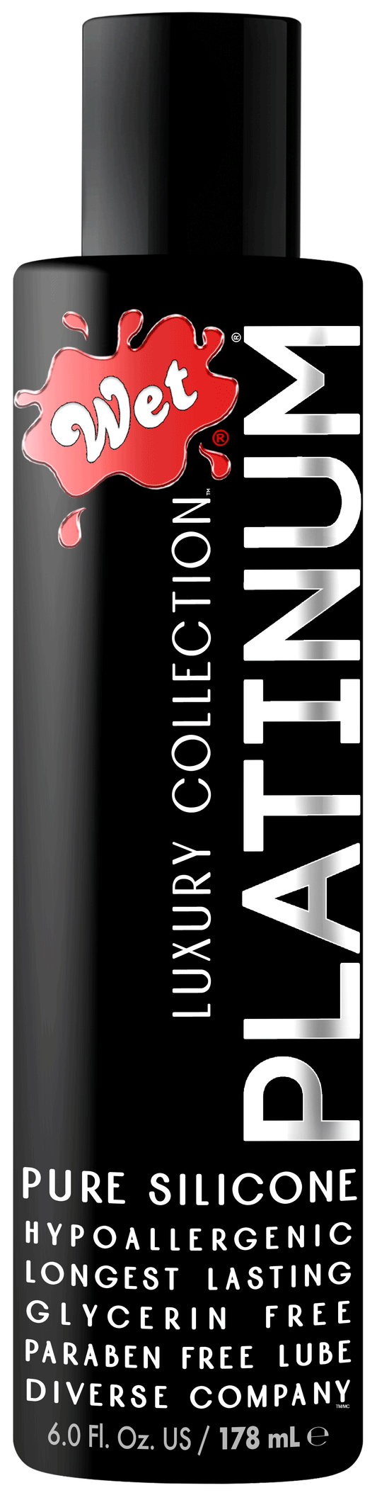Wet Platinum Luxury Silicone Lubricant - 6 Fl. Oz. WT20718 Wet Platinum Luxury Silicone Lubricant - 6 Fl. Oz. WT20718