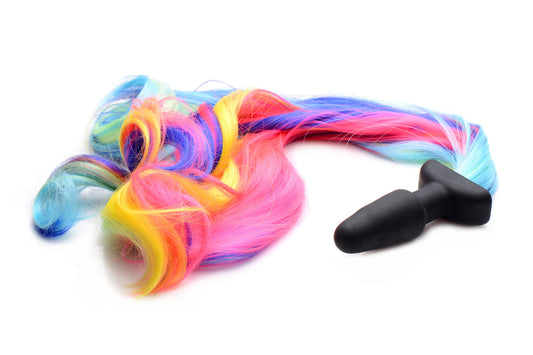 Rainbow Pony Tail Anal Plug TZ-AF641 Rainbow Pony Tail Anal Plug TZ-AF641
