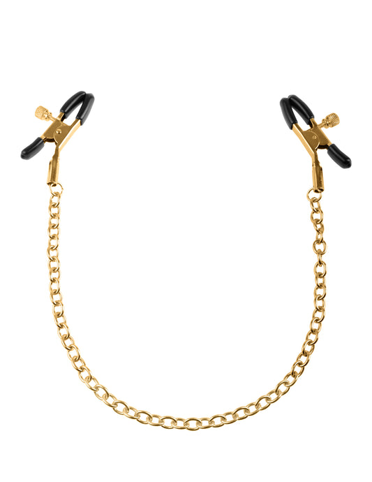 Fetish Fantasy Gold Chain Nipple Clamps - Gold PD3977-27 Fetish Fantasy Gold Chain Nipple Clamps - Gold PD3977-27