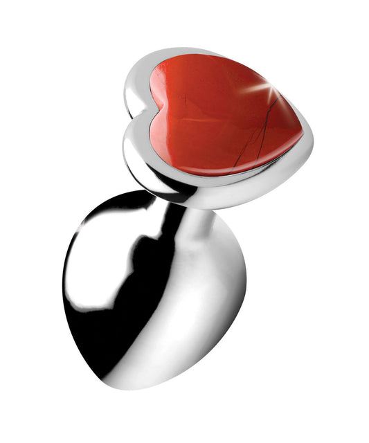 Red Jasper Heart Anal Plug - Small BTYS-AG754-SML Red Jasper Heart Anal Plug - Small BTYS-AG754-SML
