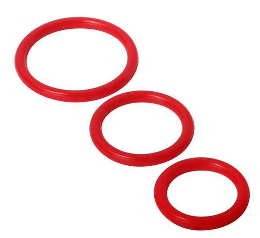 Trinity Silicone Cock Rings - Red TV-SP130-RED Trinity Silicone Cock Rings - Red TV-SP130-RED