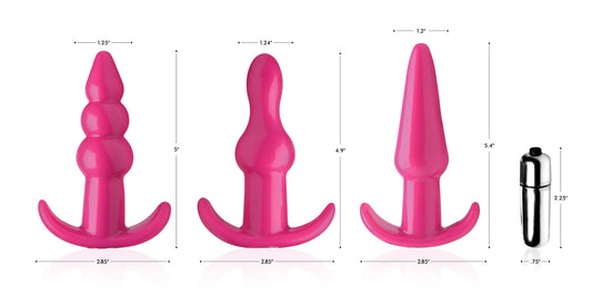 Thrill Trio Anal Plug Set - Pink FR-AG293-PINK Thrill Trio Anal Plug Set - Pink FR-AG293-PINK