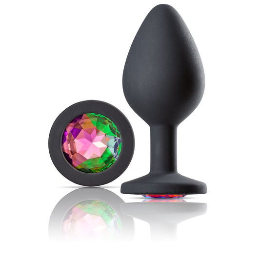 Cloud 9 Novelties Gems Jeweled Silicone Anal Plug  - Medium WTC304 Cloud 9 Novelties Gems Jeweled Silicone Anal Plug  - Medium WTC304