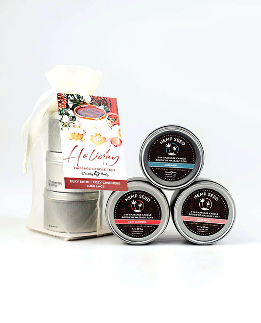 3-in-1 Hemp Seed Holiday Candle Trio - 2 Oz. EB-HSCH222T 3-in-1 Hemp Seed Holiday Candle Trio - 2 Oz. EB-HSCH222T