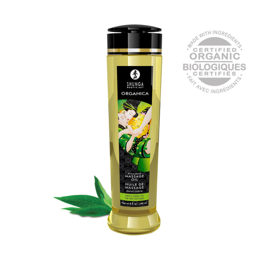 Organica Massage Oils - Green Tea - 8 Fl. Oz. SHU1311 Organica Massage Oils - Green Tea - 8 Fl. Oz. SHU1311