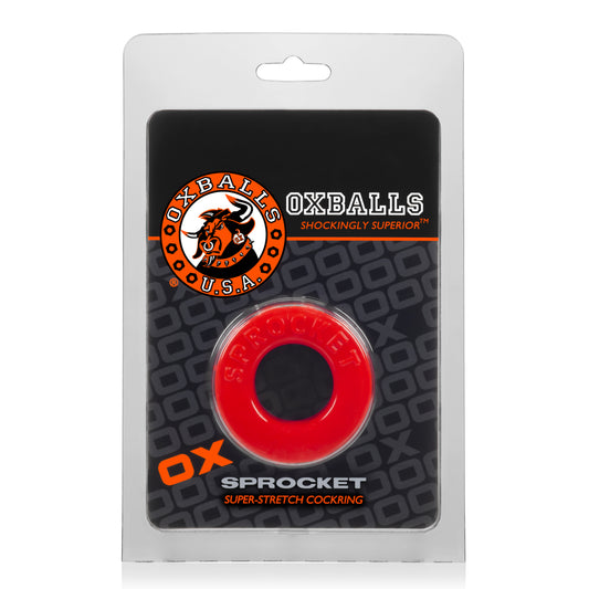 Sprocket Cockring Atomic Jock - Red OX-AJ1043-RED Sprocket Cockring Atomic Jock - Red OX-AJ1043-RED