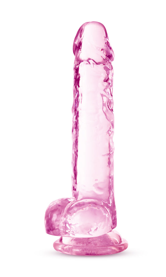 Naturally Yours - 7 Inch Crystalline Dildo - Rose BL-51600 Naturally Yours - 7 Inch Crystalline Dildo - Rose BL-51600